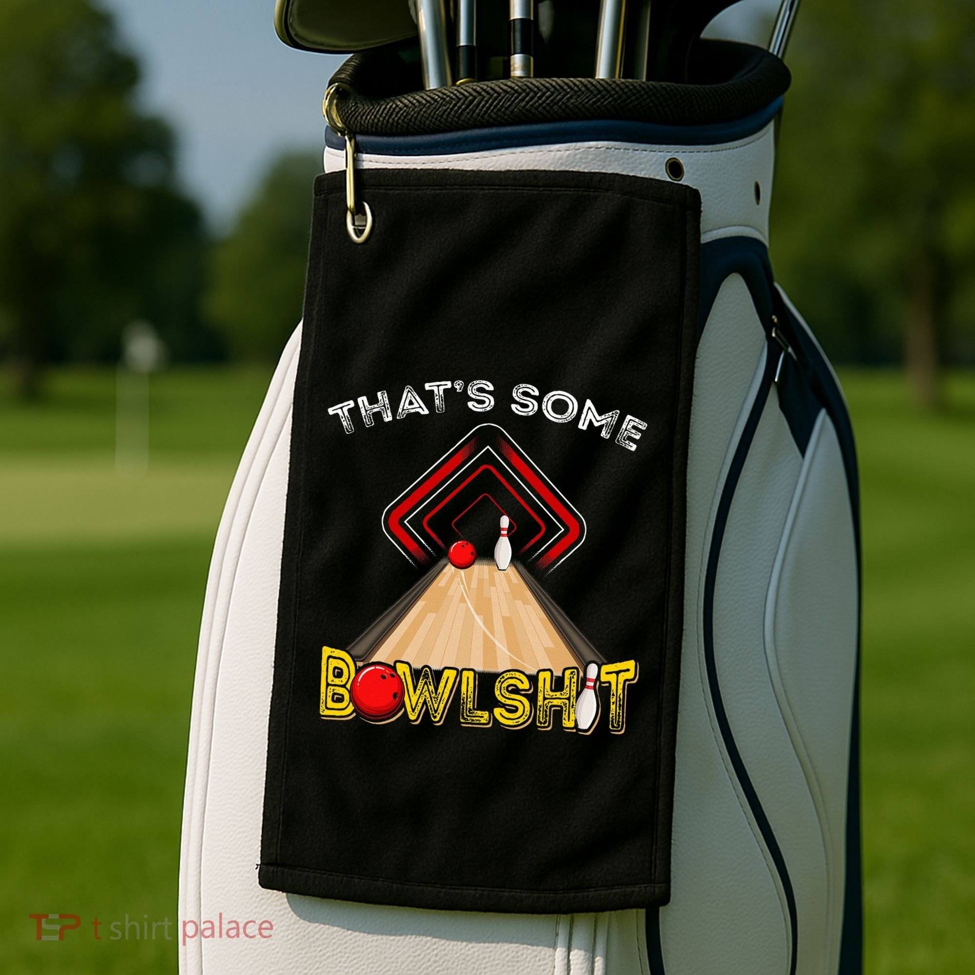 Cool ThatS Some Bowlshit Funny Bowling Golf Towel