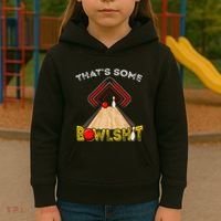 Cool ThatS Some Bowlshit Funny Bowling Kids Hoodie thumb 3