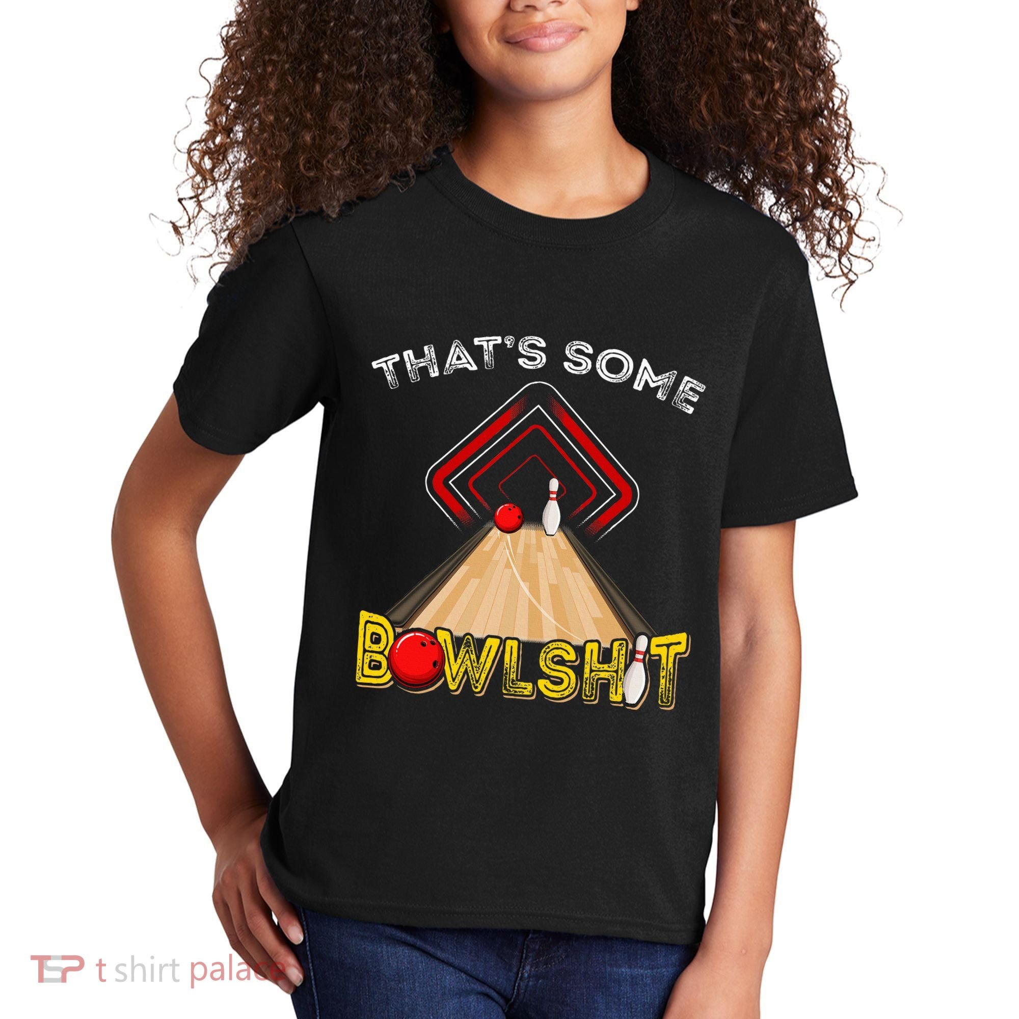Cool ThatS Some Bowlshit Funny Bowling Kids T-Shirt