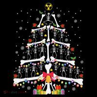 Christmas Tree Skeleton Xmas Radiology Xray Technologist Backpack thumb 2