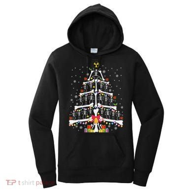 Christmas Tree Skeleton Xmas Radiology Xray Technologist Women's Hoodie