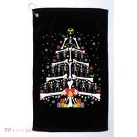 Christmas Tree Skeleton Xmas Radiology Xray Technologist Golf Towel thumb 0