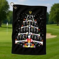 Christmas Tree Skeleton Xmas Radiology Xray Technologist Golf Towel thumb 1
