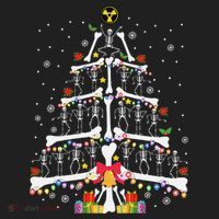 Christmas Tree Skeleton Xmas Radiology Xray Technologist Golf Towel thumb 3
