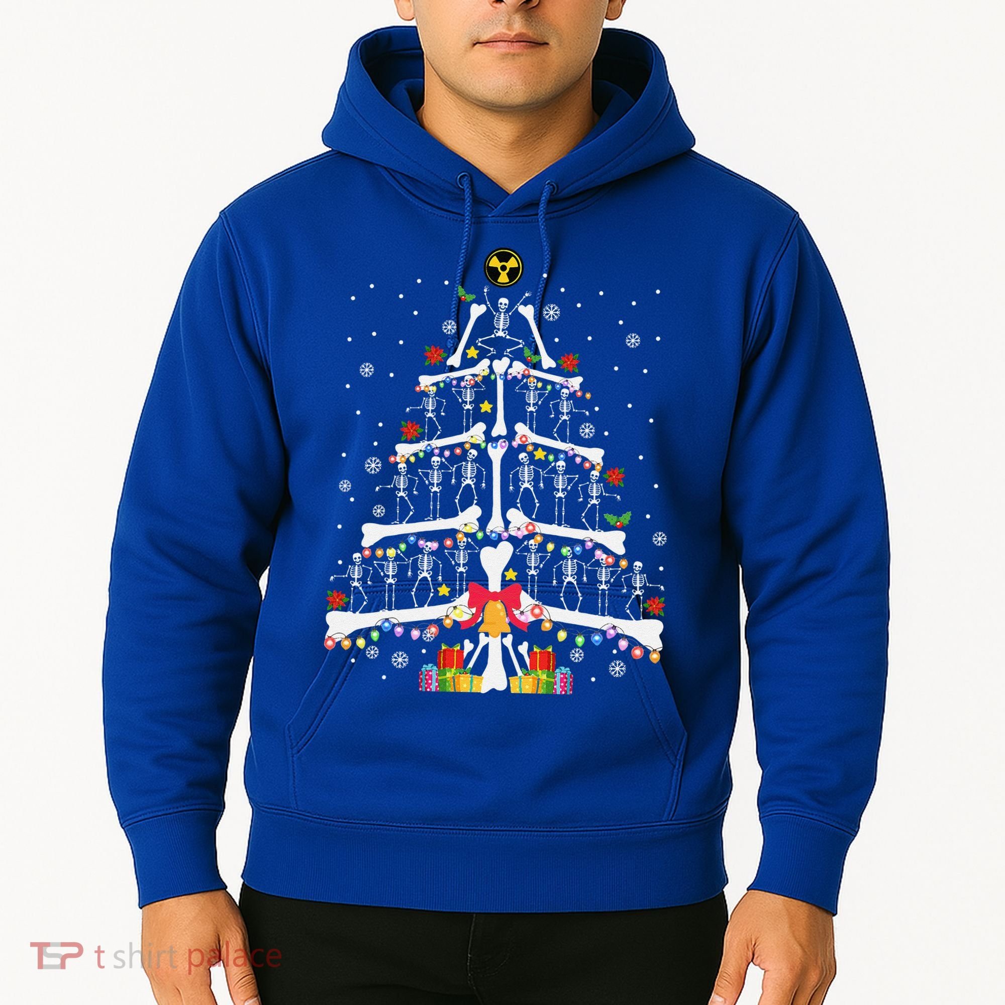 Christmas Tree Skeleton Xmas Radiology Xray Technologist Hoodie