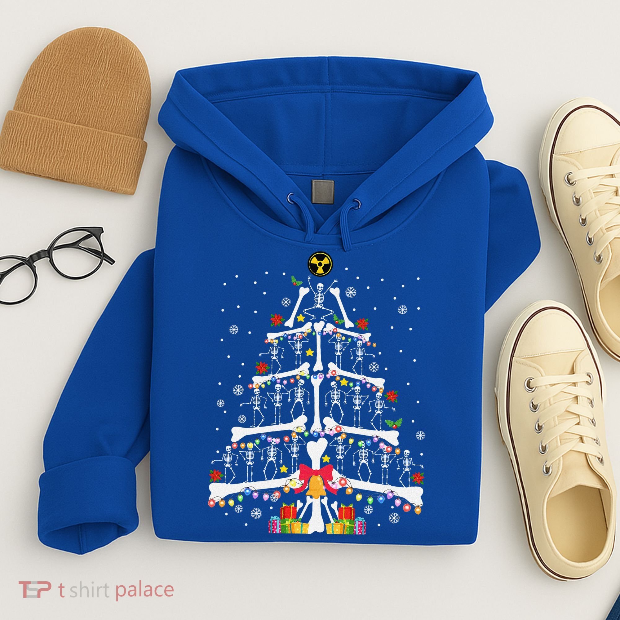 Christmas Tree Skeleton Xmas Radiology Xray Technologist Hoodie