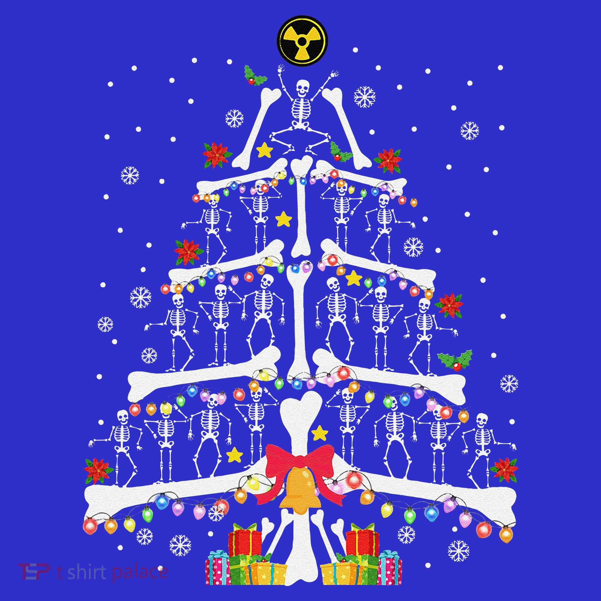 Christmas Tree Skeleton Xmas Radiology Xray Technologist Long Sleeve Shirt
