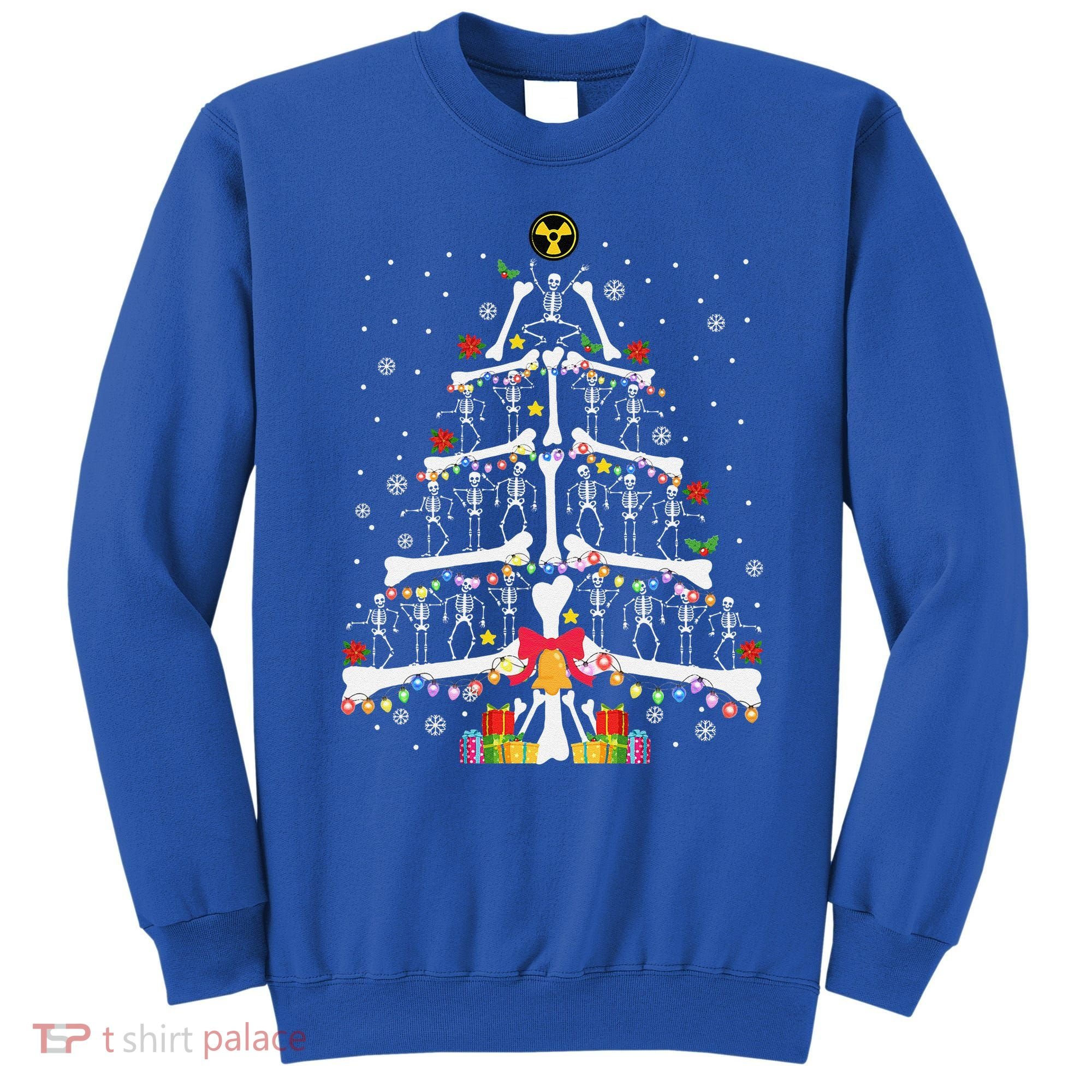 Christmas Tree Skeleton Xmas Radiology Xray Technologist Sweatshirt