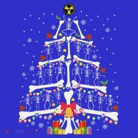 Christmas Tree Skeleton Xmas Radiology Xray Technologist Sweatshirt thumb 3