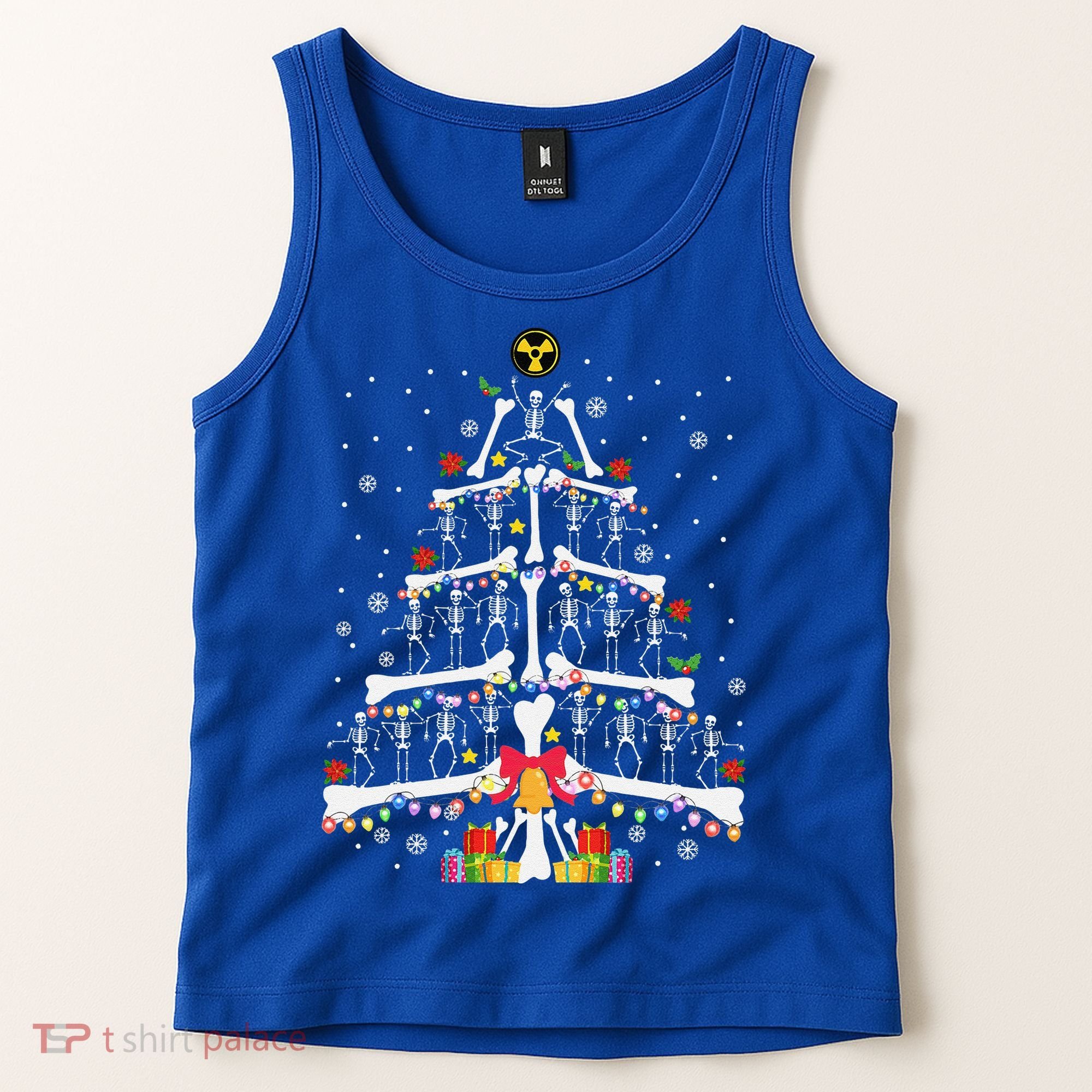 Christmas Tree Skeleton Xmas Radiology Xray Technologist Tank Top