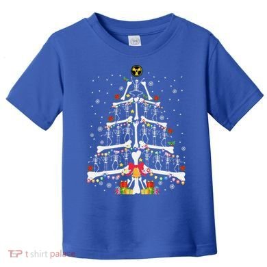 Christmas Tree Skeleton Xmas Radiology Xray Technologist Toddler T-Shirt