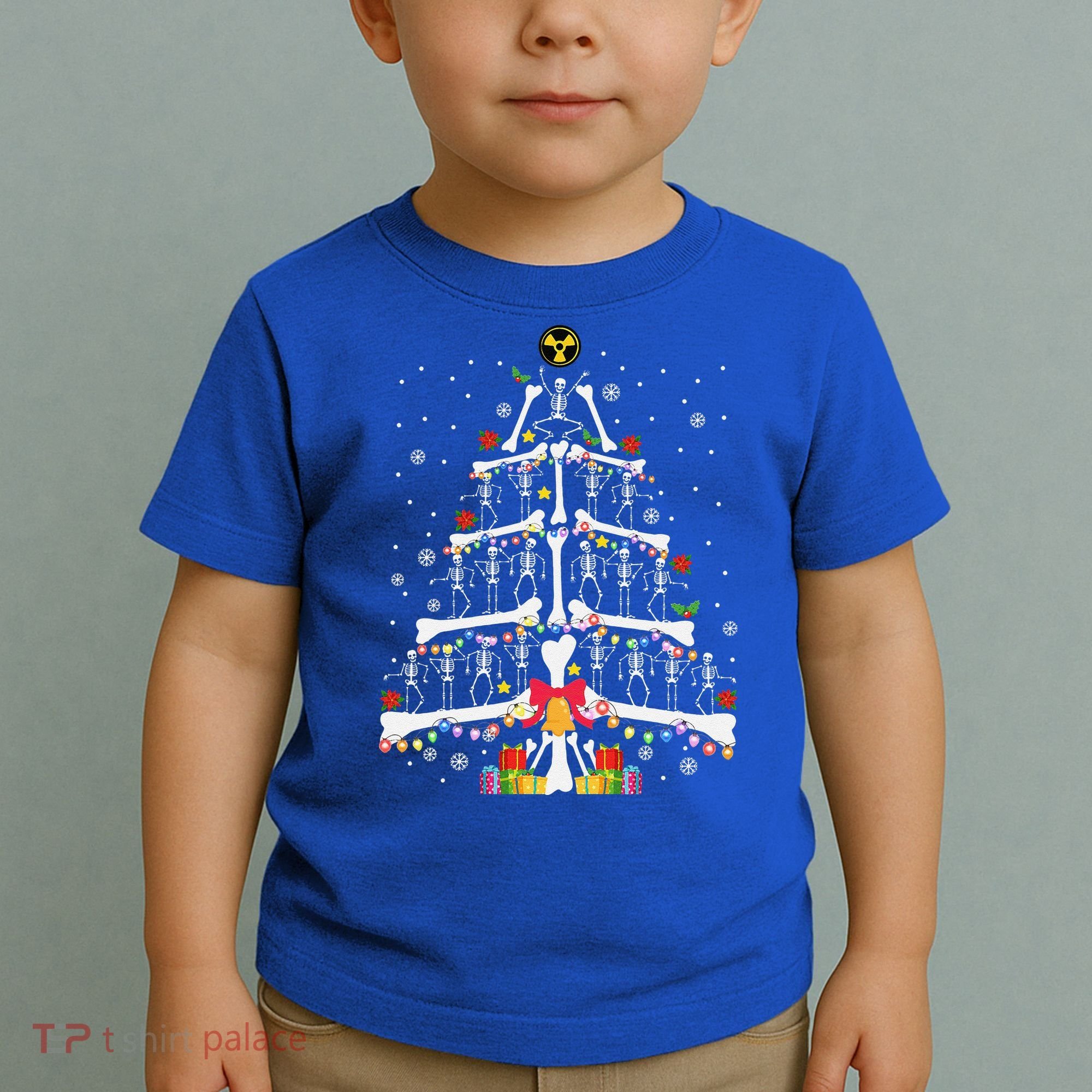 Christmas Tree Skeleton Xmas Radiology Xray Technologist Toddler T-Shirt
