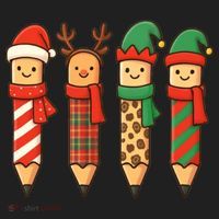 Coquette Teacher Students Christmas Pencils Festive Women's Sweatshirt thumb 2