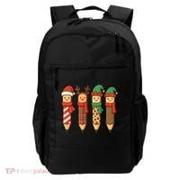 Coquette Teacher Students Christmas Pencils Festive Backpack thumb 0