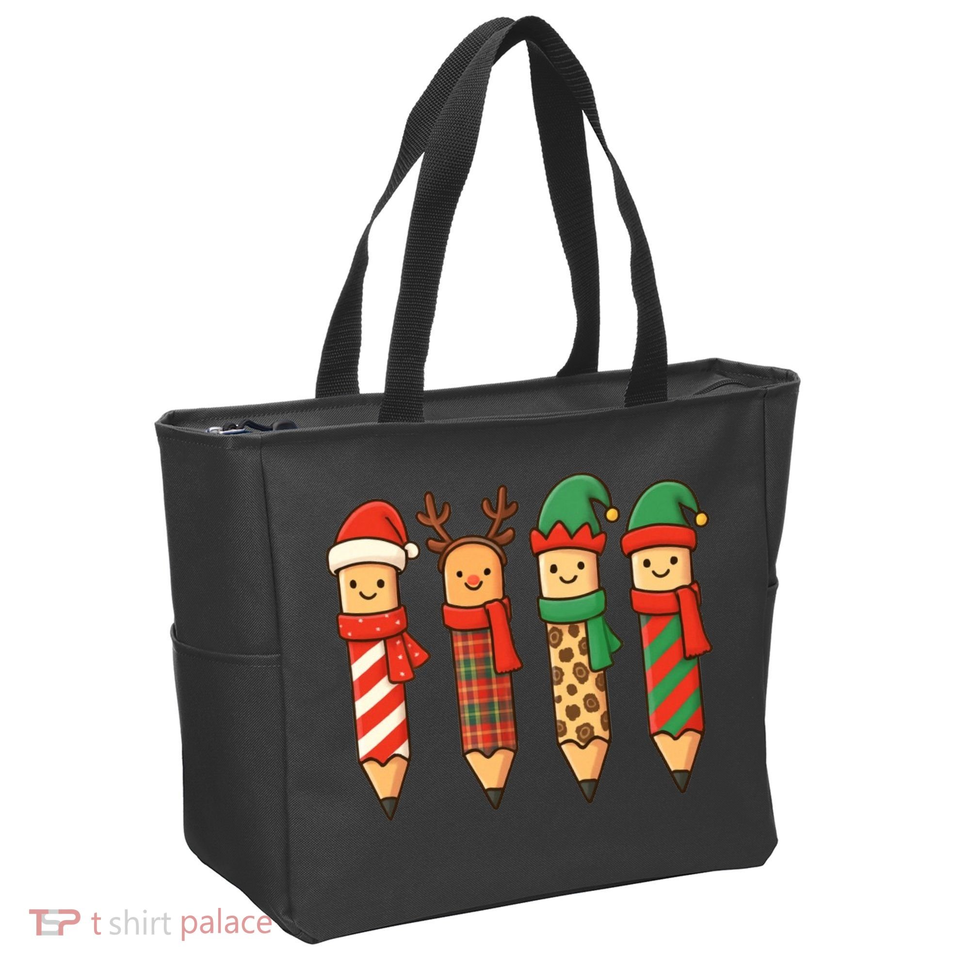 Coquette Teacher Students Christmas Pencils Festive Tote Bag