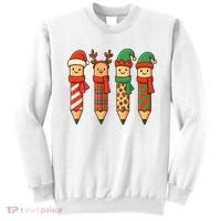 Coquette Teacher Students Christmas Pencils Festive Sweatshirt thumb 0