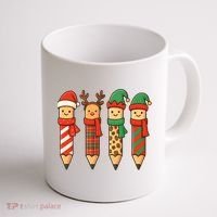 Coquette Teacher Students Christmas Pencils Festive Coffee Mug thumb 1
