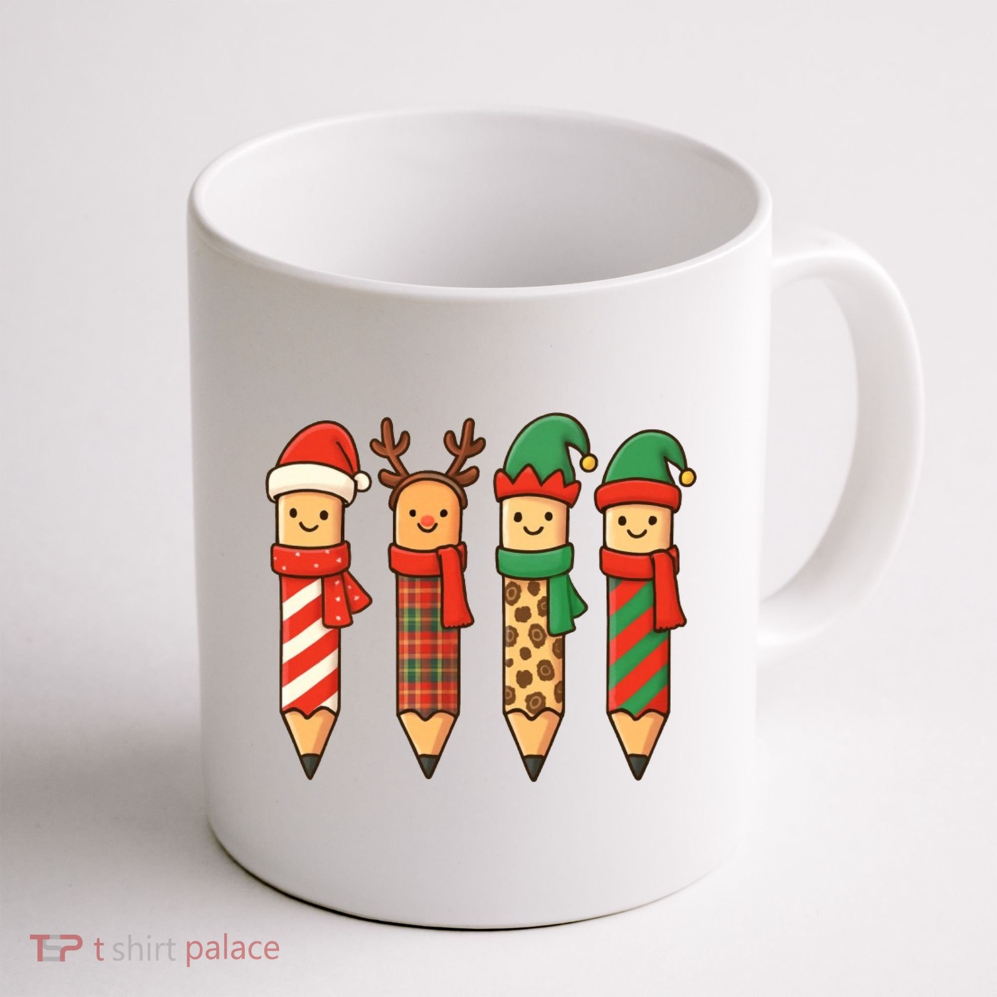 Coquette Teacher Students Christmas Pencils Festive Coffee Mug