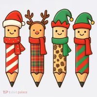 Coquette Teacher Students Christmas Pencils Festive Women's Hoodie thumb 2