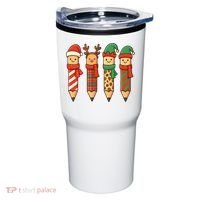 Coquette Teacher Students Christmas Pencils Festive Tumbler thumb 0