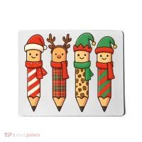 Coquette Teacher Students Christmas Pencils Festive Mousepad thumb 0