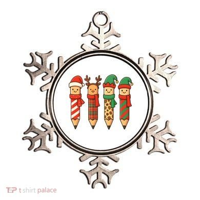 Coquette Teacher Students Christmas Pencils Festive Ornament