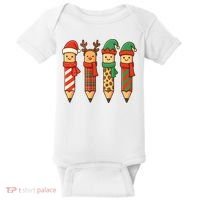 Coquette Teacher Students Christmas Pencils Festive Baby Bodysuit thumb 0