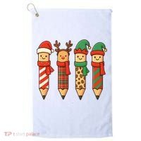 Coquette Teacher Students Christmas Pencils Festive Golf Towel thumb 0