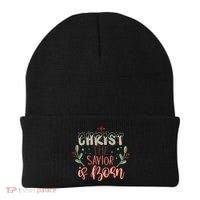 Christ The Savior Is Born Christian Retro Christmas Religious Graphic Plus Size Beanie thumb 0