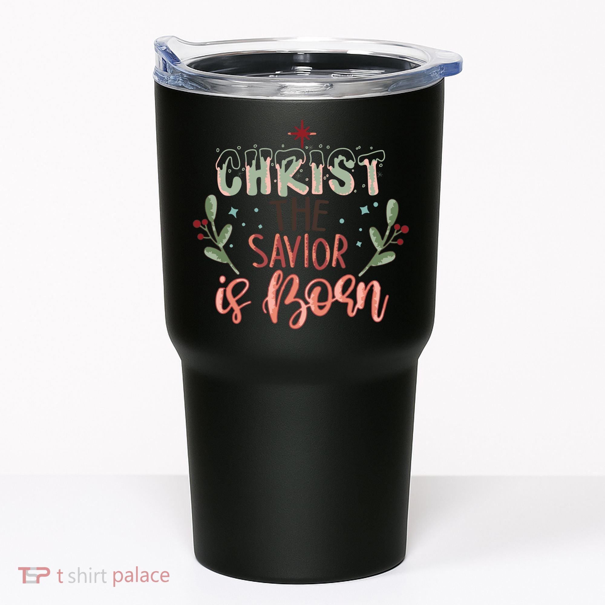 Christ The Savior Is Born Christian Retro Christmas Religious Graphic Plus Size Tumbler