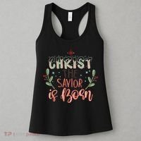 Christ The Savior Is Born Christian Retro Christmas Religious Graphic Plus Size Women's Tank Top thumb 3