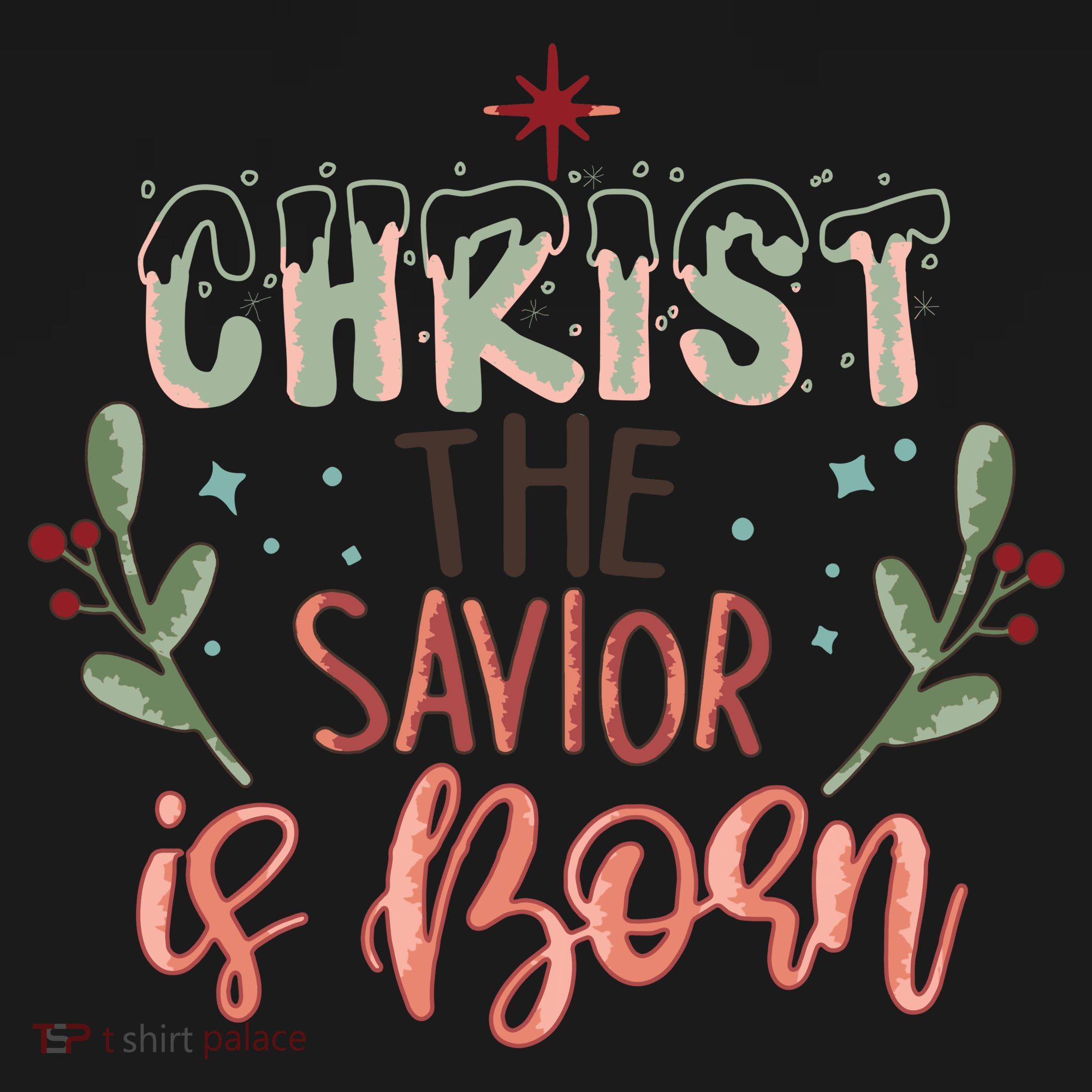 Christ The Savior Is Born Christian Retro Christmas Religious Graphic Plus Size Women's Tank Top