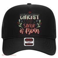 Christ The Savior Is Born Christian Retro Christmas Religious Graphic Plus Size Hat thumb 0