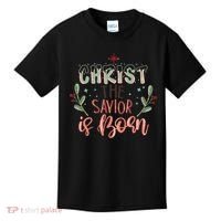 Christ The Savior Is Born Christian Retro Christmas Religious Graphic Plus Size Kids T-Shirt thumb 0