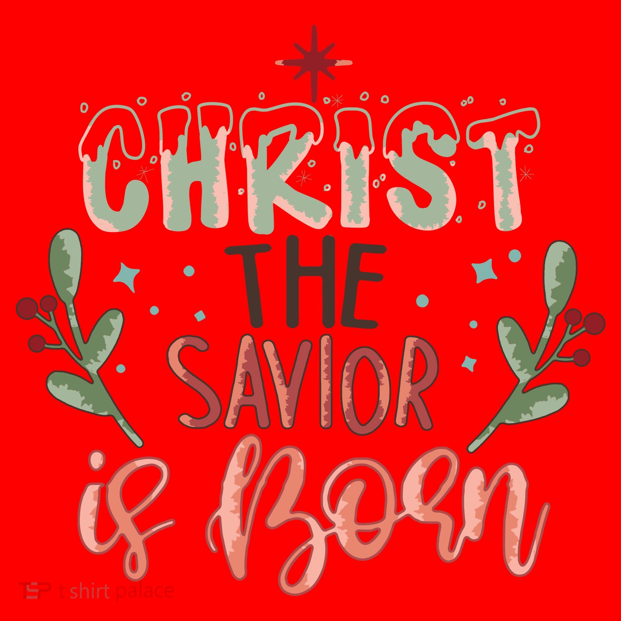 Christ The Savior Is Born Christian Retro Christmas Religious Graphic Plus Size Santa Hat