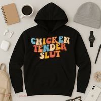 Chicken Tender Slut Retro Funny Hoodie thumb 3