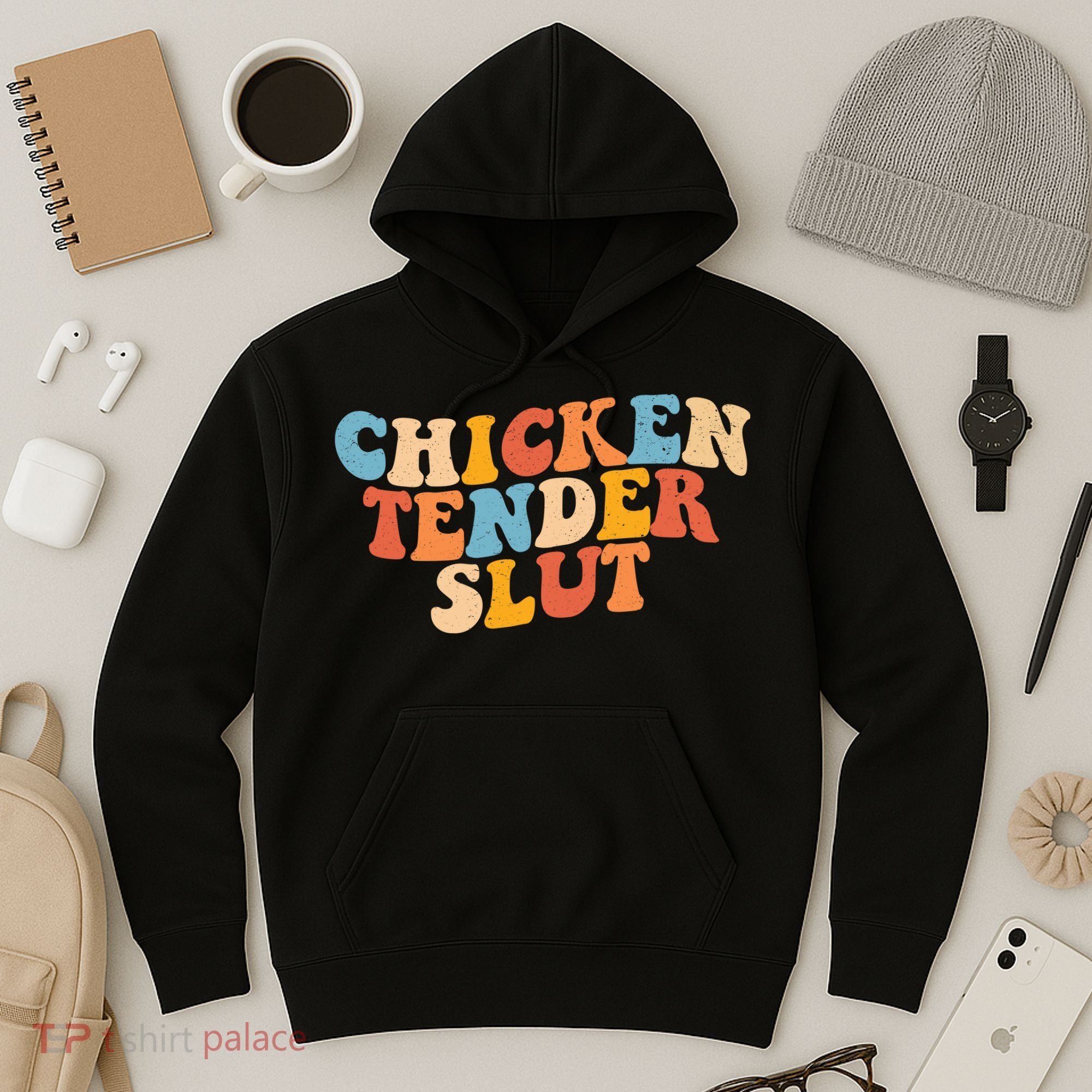 Chicken Tender Slut Retro Funny Hoodie