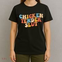 Chicken Tender Slut Retro Funny T-Shirt thumb 4