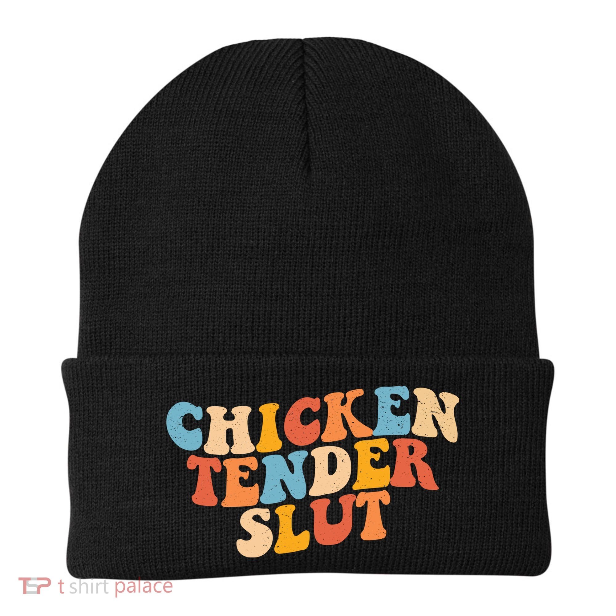 Chicken Tender Slut Retro Funny Beanie