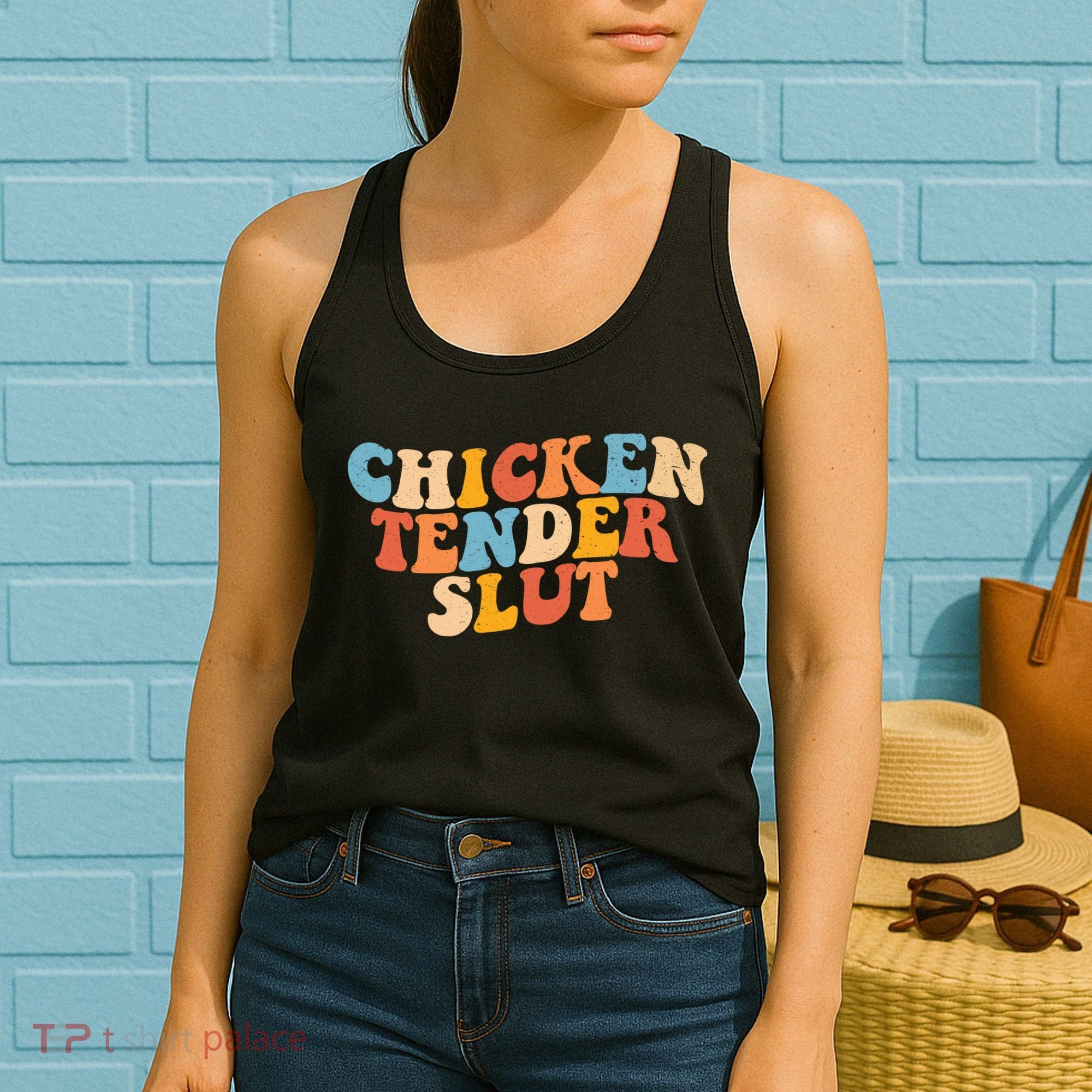 Chicken Tender Slut Retro Funny Women's Tank Top