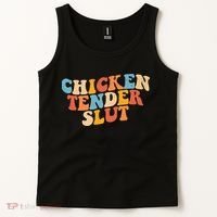 Chicken Tender Slut Retro Funny Tank Top thumb 2