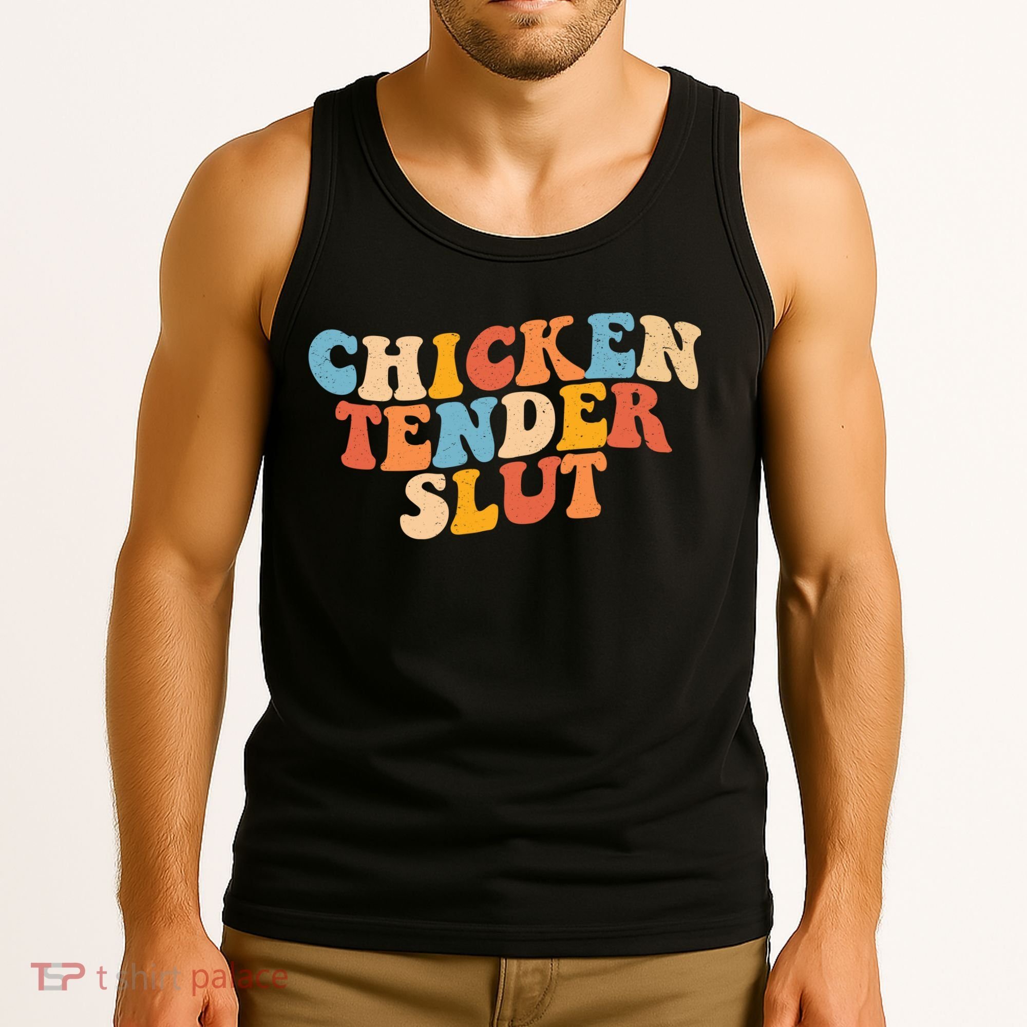 Chicken Tender Slut Retro Funny Tank Top