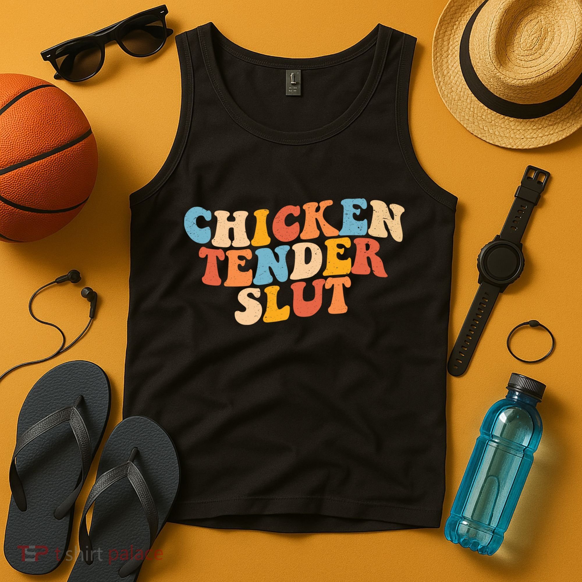 Chicken Tender Slut Retro Funny Tank Top