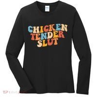 Chicken Tender Slut Retro Funny Women's Long Sleeve Shirt thumb 0