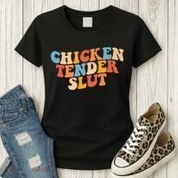 Chicken Tender Slut Retro Funny Women's T-Shirt thumb 3