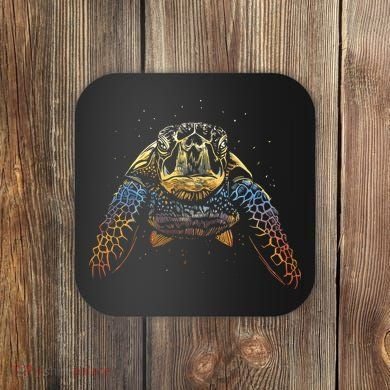 Colorful Turtle Sea Life Coaster