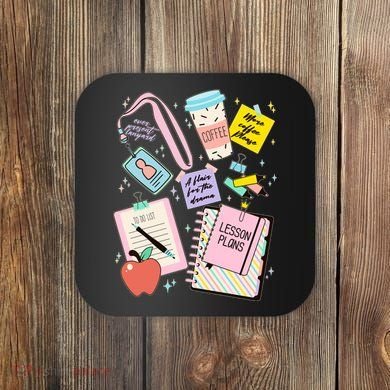 Cute Teacher Stuff School Life Coaster