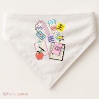 Cute Teacher Stuff School Life USA-Made Doggie Bandana thumb 0