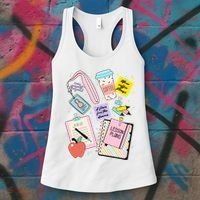 Cute Teacher Stuff School Life Women's Tank Top thumb 3