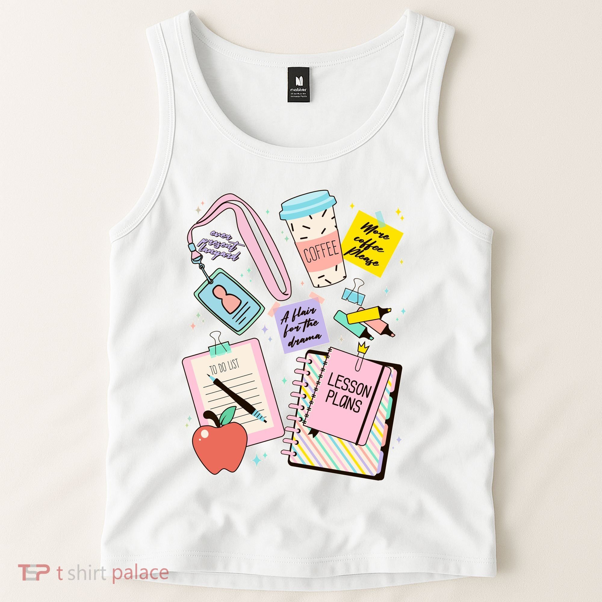 Cute Teacher Stuff School Life Tank Top